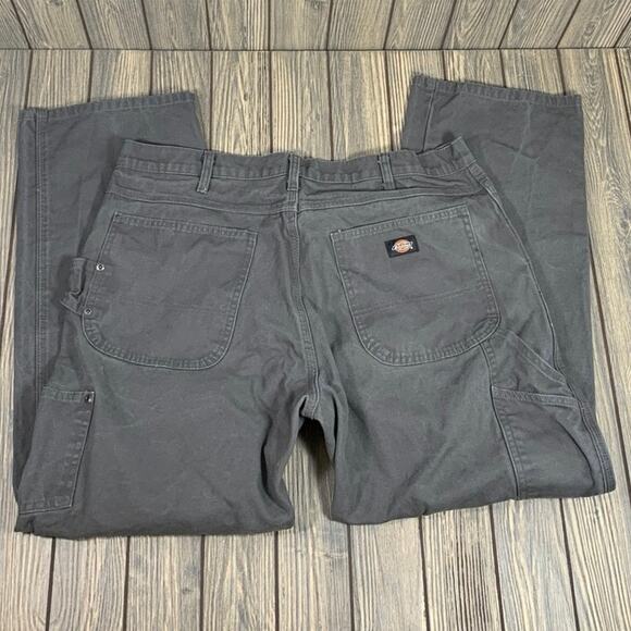 Dickies Men Carpenter Cotton Canvas Workwear Pants Gray Size 38x30 Grunge - Picture 5 of 9